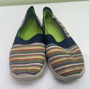 Lands End Womens Shoes Gatas Slip On Comfort Stripe Size 8 D